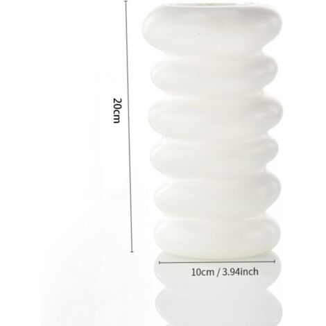 Vaso a spirale in plastica - Stile nordico moderno - Stile irregolare - Elegante centrotavola decorativo a spirale - Vaso per fiori alla moda per interni, casa e cucina