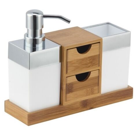 Vaso ACCESORIOS DE BAÑO MSV KEA BAMBÚ Y PS
