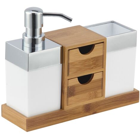 Vaso ACCESORIOS DE BAÑO MSV KEA BAMBÚ Y PS