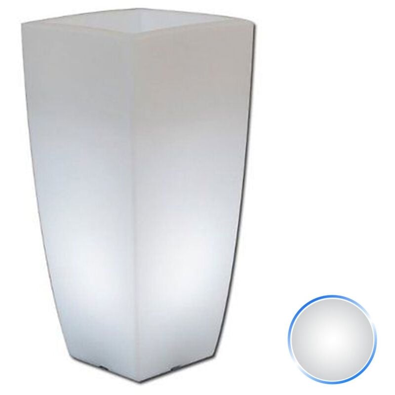 Image of Vaso luminoso quadrato mod. Agave 33x33 cm h 70 con luce bianca