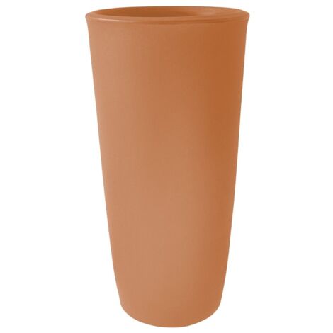 Vaso alto e tondo "Dafne" in plastica da esterno per piante e fiori -119 cm / Antracite