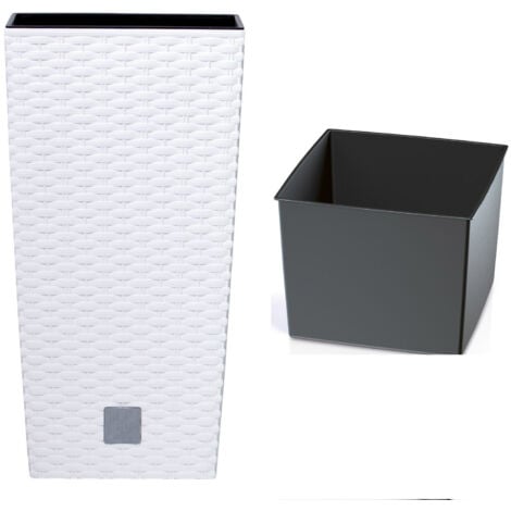 Fioriera E Interno Rimovibile In Rattan PP Antracite 12/44 L | Leroy Merlin - Foto 4