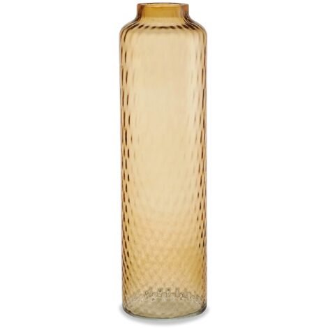 "Vaso artigianale BOTTIGLIA in vetro di Murano ambra 42 cm"