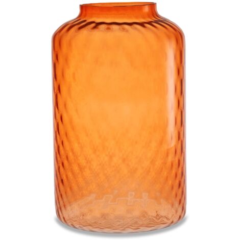 "Vaso artigianale BOTTIGLIA in vetro di Murano arancio 33 cm"