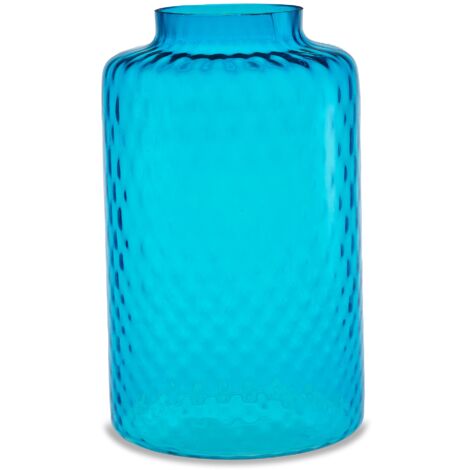"Vaso artigianale BOTTIGLIA in vetro di Murano turchese 33 cm"