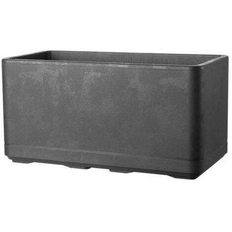 Vaso Autoirrigante Deroma Antracite 78 x 38 x 39 cm Plastica Rettangolare