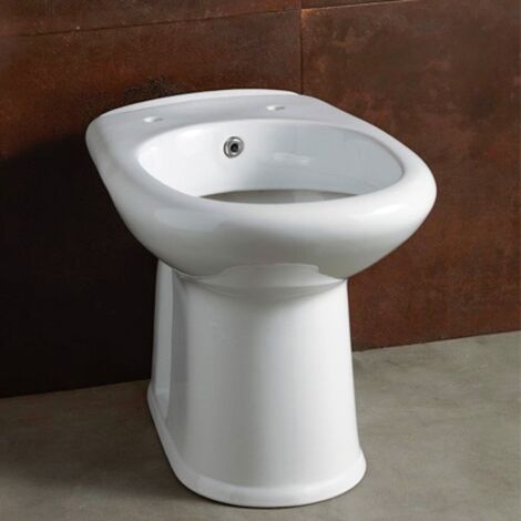 Water/bidet Donatello New scarico a terra cm. 48x38 bianco lucido 0010