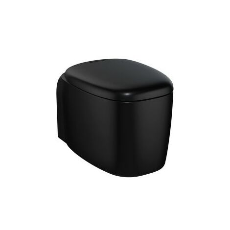 Vaso - Bidet - Sedile Sospeso Rim-Ex Vitra Plural 55 cm Nero Matte