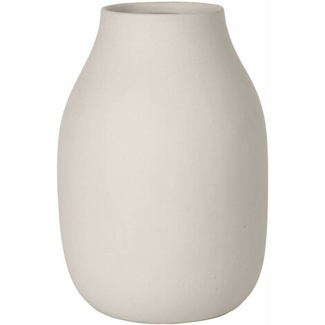 Vaso blomus -COLORA- L in gres, Moonbeam, elegante e decorativo vaso da tavolo, accessorio per la casa che rispetta le superfici (H/L/P: 20 x 14 x 14 cm, 65705)
