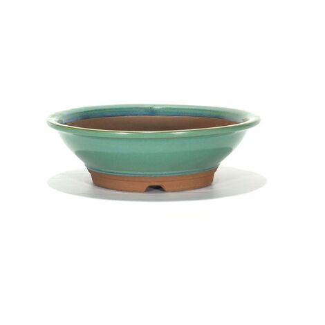 Vaso bonsai smaltato tondo cm. 24 Avorio