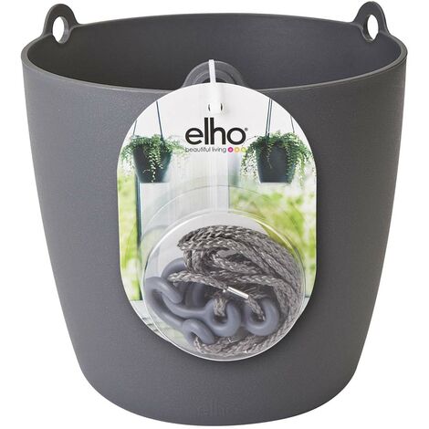 Vaso da Interno alto con ruote - Elho Brussel Round Wheels 35cm - Anthracite