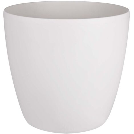 VASO BRUSSELS ROUND WHEELS 35CM WHITE ELHO