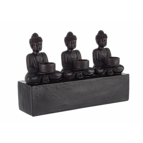 Vaso testa di buddha cemento grigio — Oggettistica