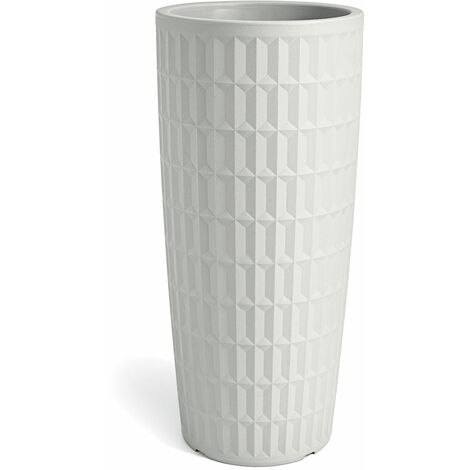 VASO CACHE-POT ROTONDO ALTO TYLE BIANCO H85CM
