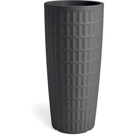 Vaso Cache-Pot Tyle Rotondo Antracita - 85 cm