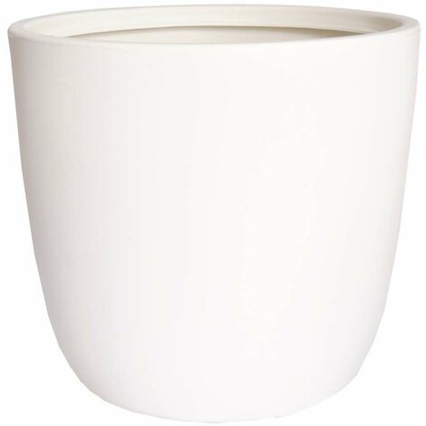 Vaso Cachepot Liscio Gubbio 35 x 34 cm Bianco Perla