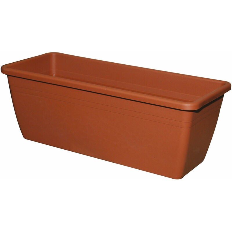 Deroma - Vaso cassetta rettangolare in resina da giardino Miramare De-Roma - 60x20x16 cm