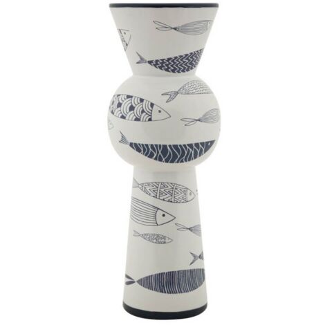 Vaso Ceramica Alto Pesci cm diam 14X38,5 - FISH TALL