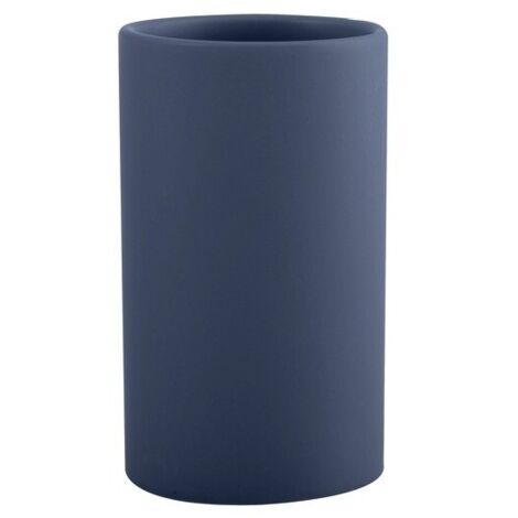 Vaso Cerámico TUBE-matT Azul Oscuro Mate Spirella