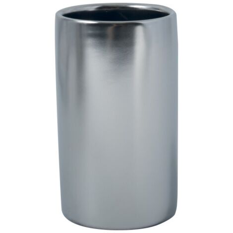 Vaso Cerámico TUBE-MATT Plata mate Spirella