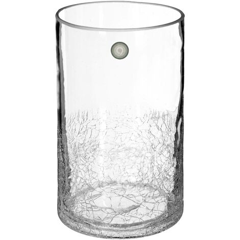 Vaso cilindrico in vetro craquelé h20cm - Atmosphera créateur d'intérieur