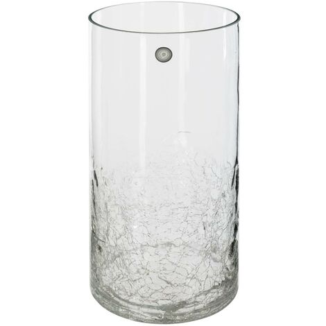 Vaso cilindrico in vetro craquelé h30cm - Atmosphera créateur d'intérieur