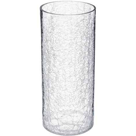 Vaso cilindrico in vetro craquelé H30cm - Atmosphera créateur d'intérieur