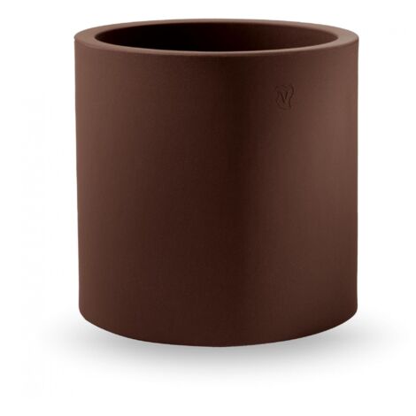 Vaso cilindro in resina "Cosmos" 35 cm. Bronzo