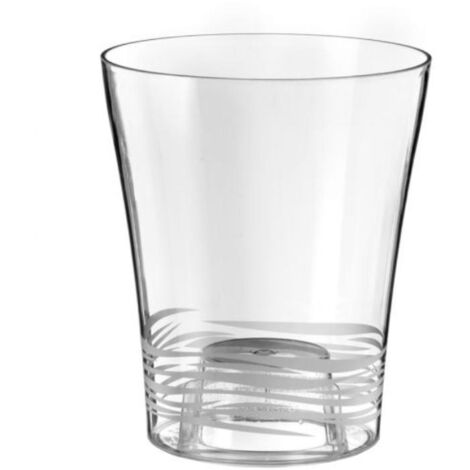 Vaso cilindro "Orchidea Clear" da esterno e giardino per piante e fiori -14 cm / Trasparente