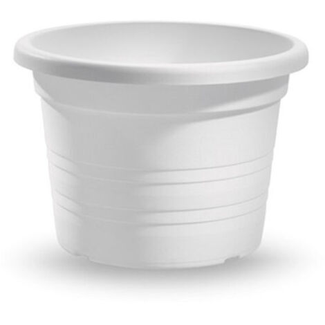 Vaso Cilindro Plastica  Bianco - 60 cm