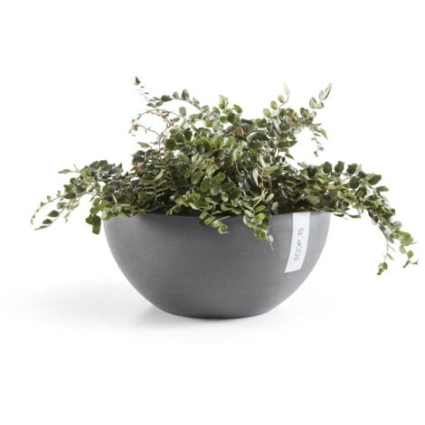 Vaso ciotola Brussels grigio scuro 30cm Ecopots