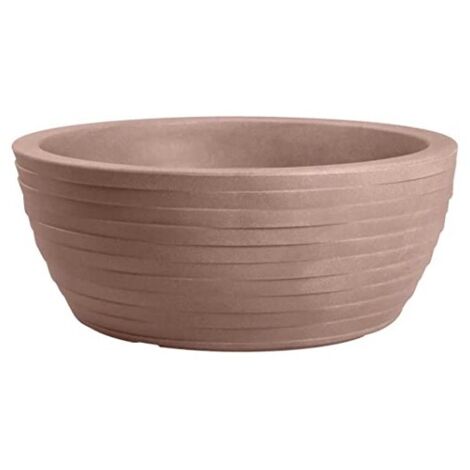 Vaso ciotola resina THETIS ELEGANCE cm. 30 CORTEN