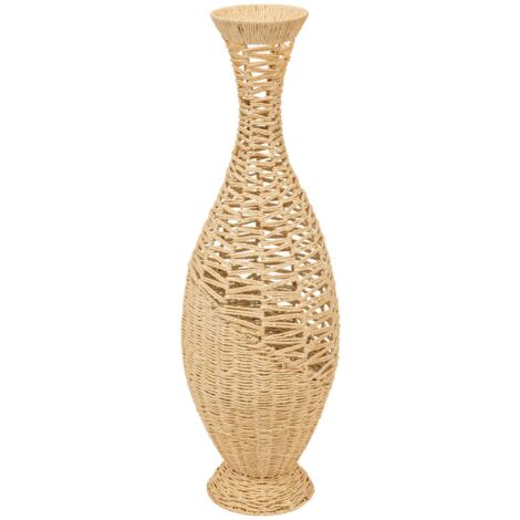 Vaso clay in fibra vegetale beige h90cm - Atmosphera créateur d'intérieur