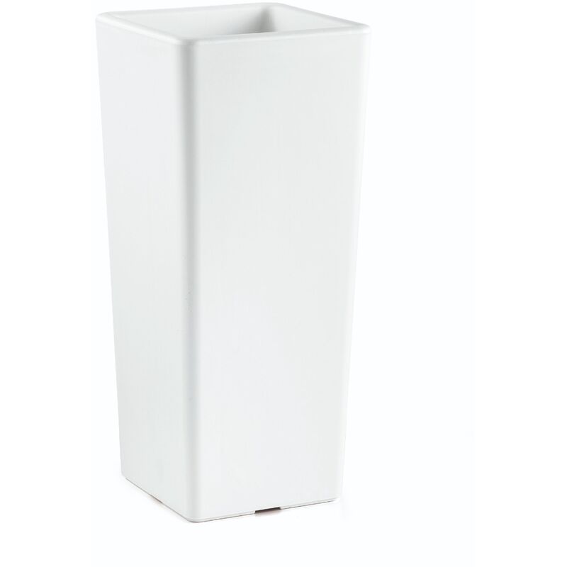 Vase Clou carré avec cache-pot Blanc - 65 cm - Blanc