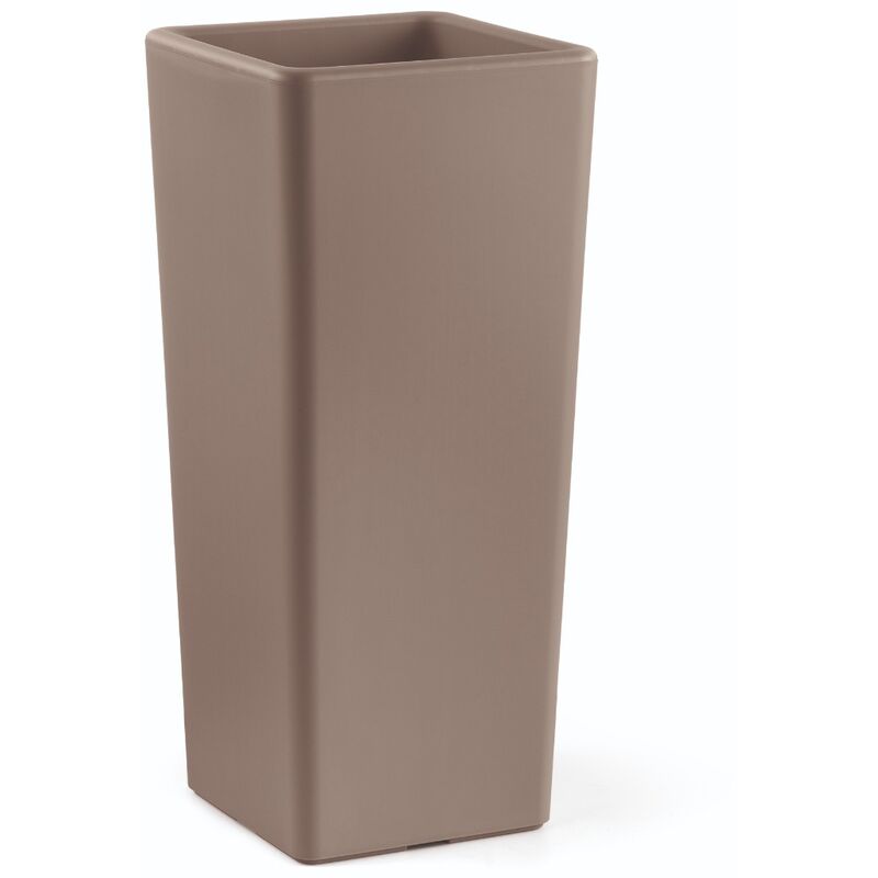 Vase Clou carré avec cache-pot Taupe - 65 cm - Taupe