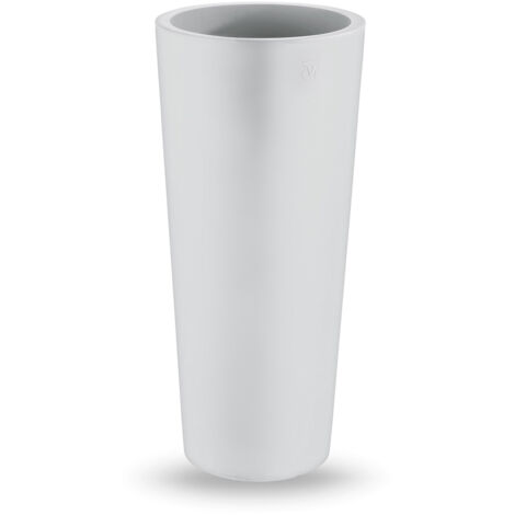 Vaso Clou Tondo con cache-pot  Bianco - 85 cm