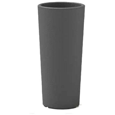 VASO TONDO Alto Moderno Ø38xh85cm Cache-pot con Ripiano Interno IN RESINA