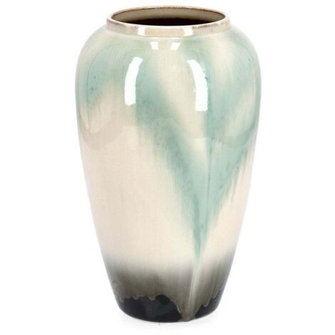 Vaso "Coira" bombato in terracotta smaltata per uso esterno h 40 cm