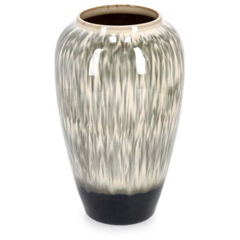 Vaso "Coira" bombato in terracotta smaltata per uso esterno h 40 cm