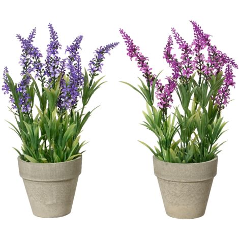 VASO CON LAVANDA D.11XH31CM IN PLASTICA 2COL ASS.