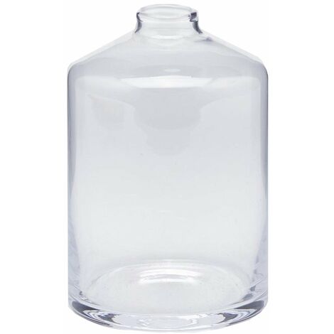 Vaso contenitore in vetro trasparente per profumatore ambiente e portafiori -Ø 9 x h 13 cm