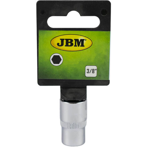 Vaso corto hexagonal de ⅜" de 11mm. Cromado JBM13314