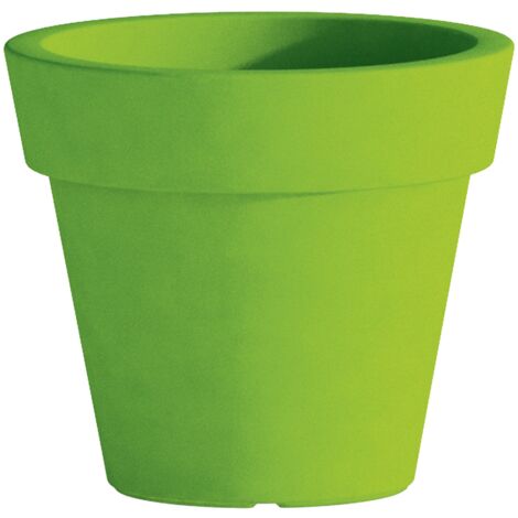 Vaso Cromia Gemma per piante decorazione tinta unita in resina "Made in Italy" -Ø 110 cm / Antracite / Vaso