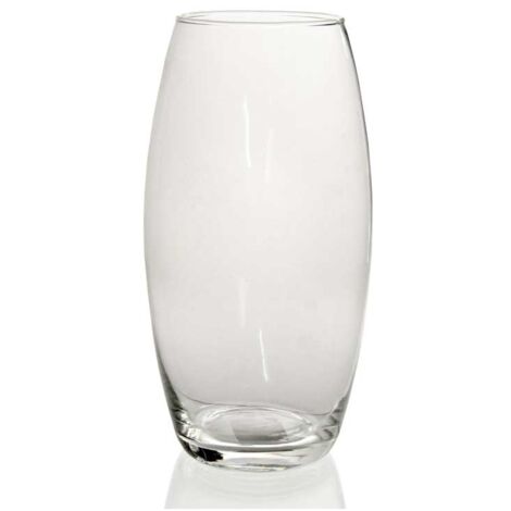 VASO DA ARREDO IN VETRO OVALE 12X37CM TRASPARENTE