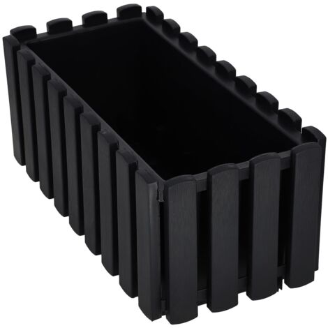 Vaso da Balcone Cassetta per Ringhiera Terrazzo Rustico Antracite 40 cm