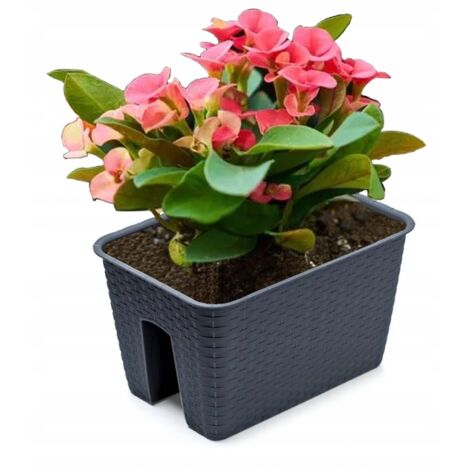 VASO DA BALCONE PER RATOLLA BOX DA BALCONE 396mm ANTRACITE