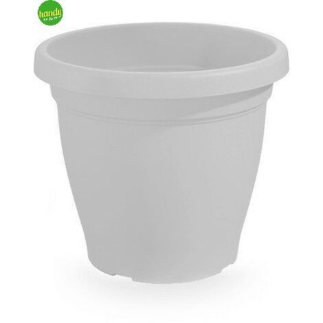 Vaso da Esterno tondo in plastica Verona Bianco 45 cm Veca