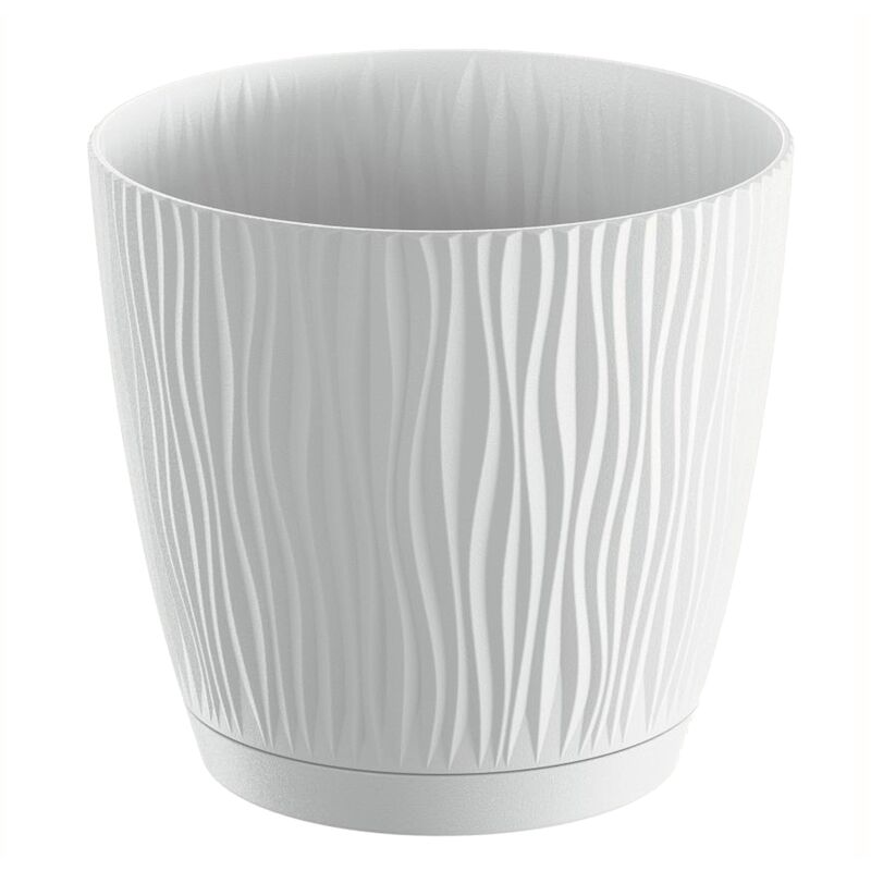 Vaso da fiori 0,6L Sandy p 23,9x23,9x22,5 cm, Bianco - Bianco