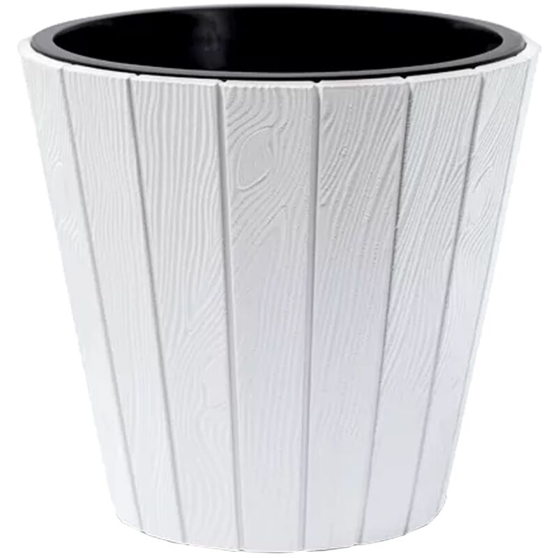 Vaso da fiori 12L Woode 299x299x281 mm, Bianco - Bianco