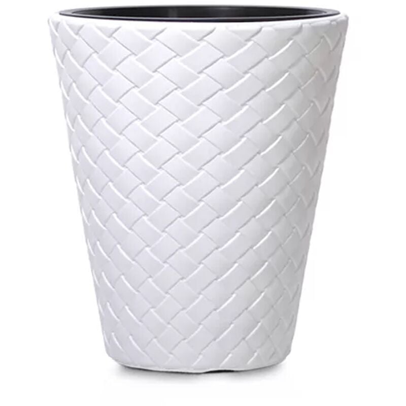 Vaso da fiori 14L Matuba 30x30x35 cm, Bianco - Bianco